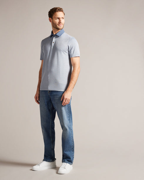 FREND-Tops-We've given the classic polo a remix. Crafted from a soft viscose blend, this sharp collared tee with button detail and short sleeves looks great as part of a smart-casual look.This product is made from LENZING™ ECOVERO™ Viscose fibres. LENZING™ ECOVERO™ fibres are derived from sustainable wood and pulp, sourced from certified and controlled forests, with up to 50% lower emissions and water impact compared to generic viscose. LENZING™ and ECOVERO™ is a trademark of Lenzing AG. Classic polo shirt